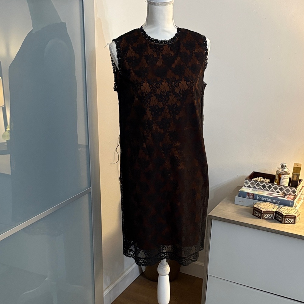 Dolce & Gabbana Black and Brown Lace  Dress